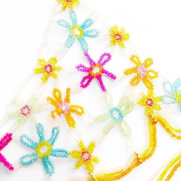 FLORAL BEADED BRA TOP - Picture 3 of 4